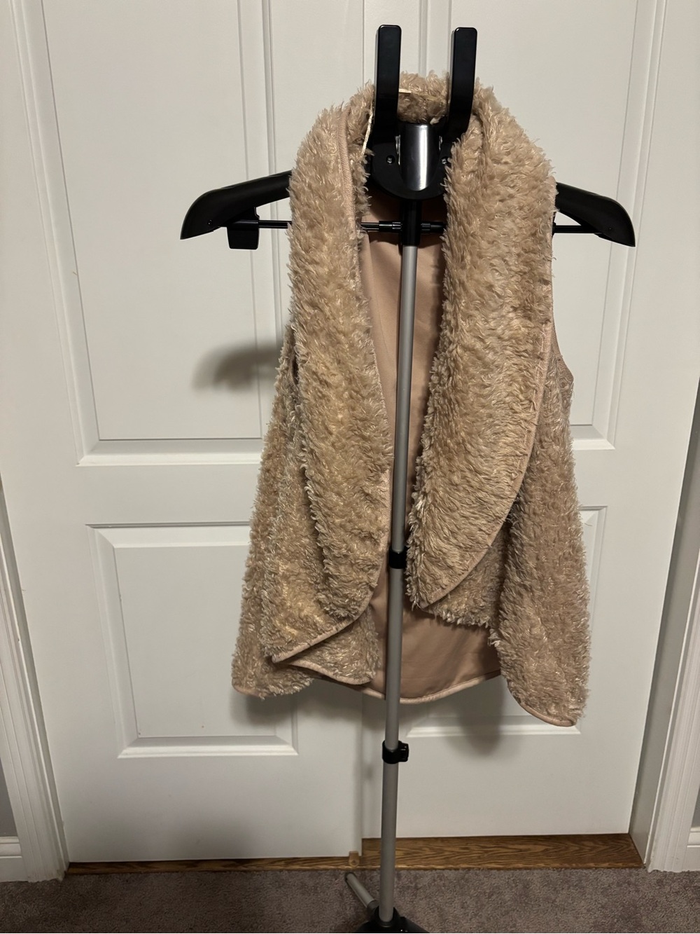 Altar'd State Plush Faux Shearling Vest - Taupe